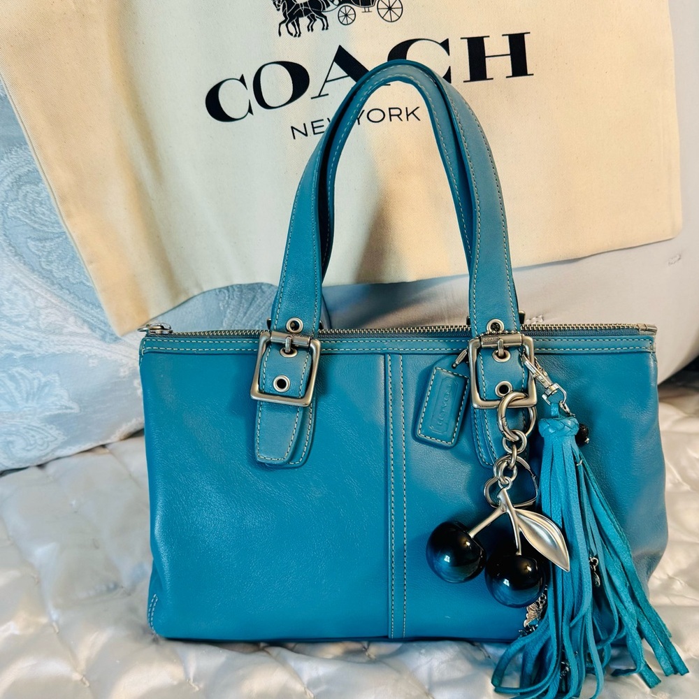 Coach Blue SoHo Leather Satchel